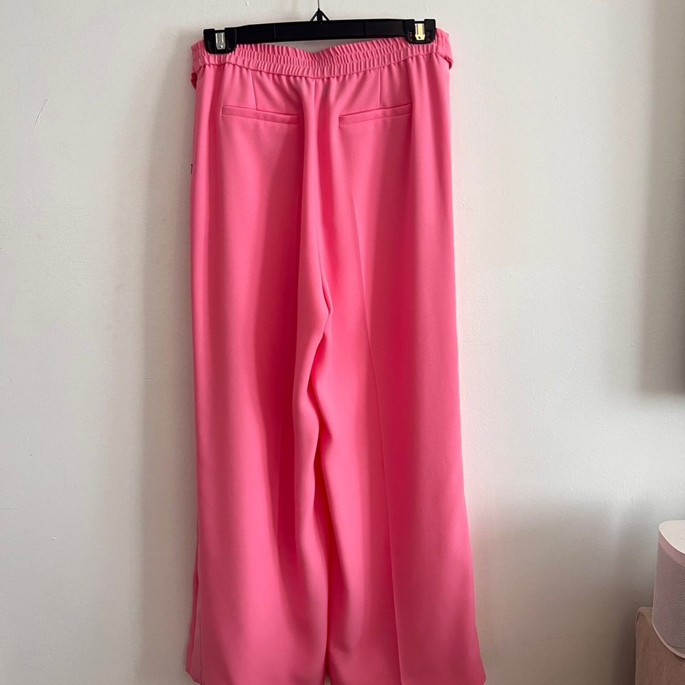 Me + Em Pink Wide Leg Waist Tie Trousers - Picture 8 of 9